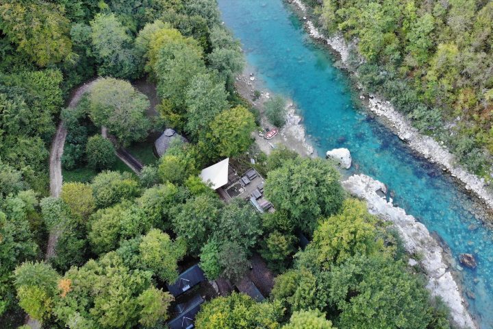 Tara river drone view