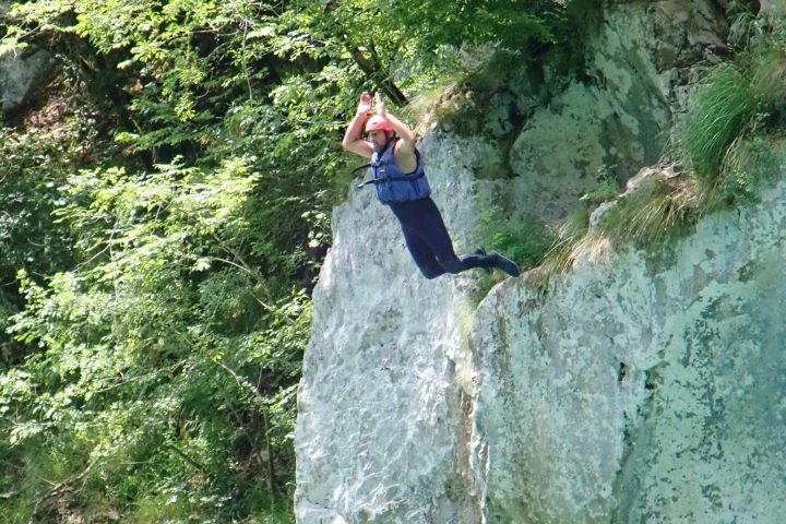 Cliff jumping on Tara rafting