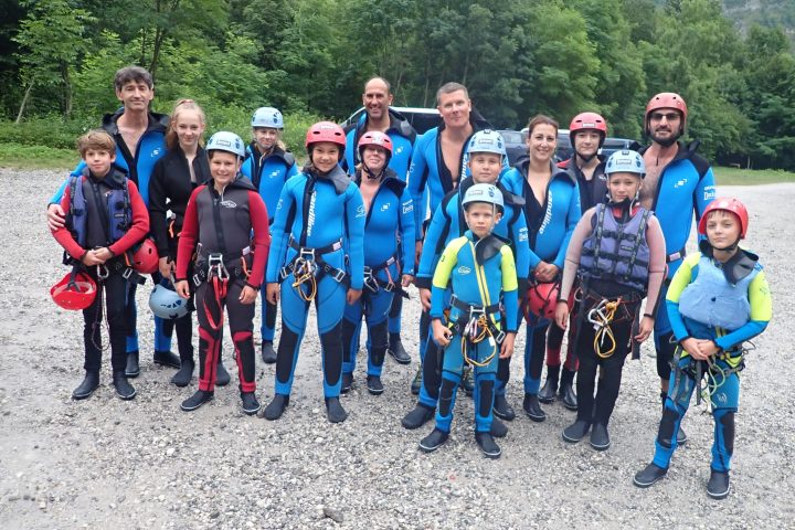a group of people posing for a photo