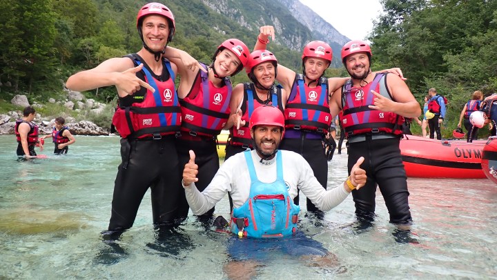 Heidar Rafting Headguide a Soča-folyón. 5 csillagos, magyar nyelvű túra Bovecben, IRF minősítéssel.
